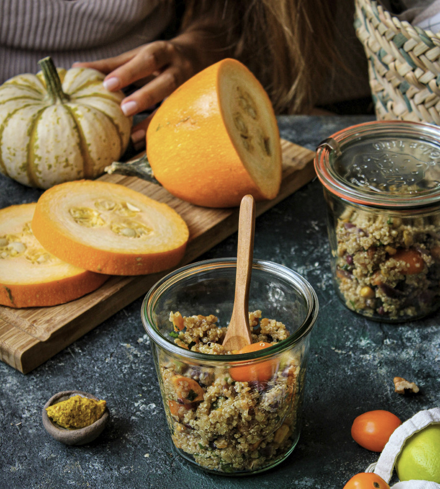 Quinoa und Kürbis